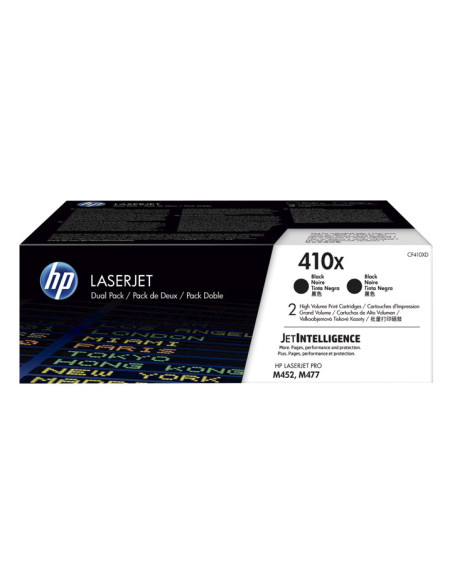 HP TONER NEGRO LASERJET PRO 400 M452NWM452DN MFP M377DWM477FNWM477FDNM477FDW - 410X PACK 2
