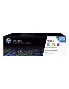 PACK DE AHORRO DE 3 CARTUCHOS DE TÓNER ORIGINAL LASERJET HP 304A