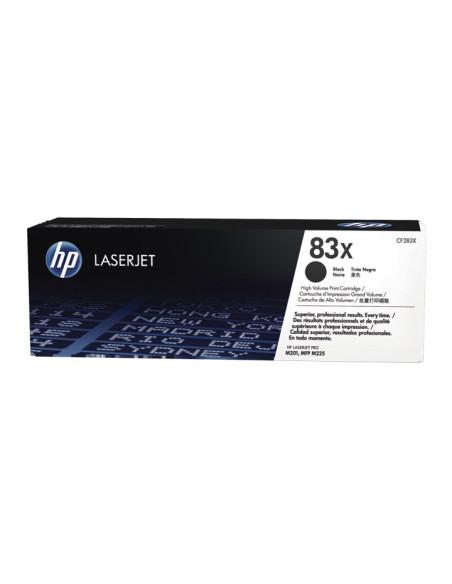 CARTUCHO DE TÓNER ORIGINAL LASERJET HP 83X DE ALTA CAPACIDAD