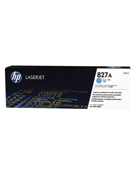 TONER HP N 827A CF301A LASERJET MANAGED M880FLOW MFP M880 CIAN 32000 PÁG