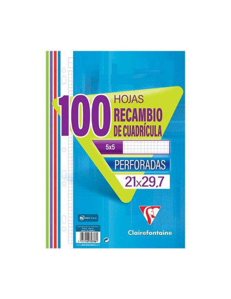 CARPEBLOC CLAIREFONTAINE MIMESYS A4 4 an 100h 5x5 90g COLORES VIVOS
