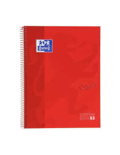 OXFORD CUADERNO TOUCH EUROPEANBOOK 1 WRITE&ERASE 80H A4 5X5MM MICROPERFORADO TAPA EXTRADURA CARMÍN
