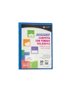 CARPETA FUNDAS TARIFARIO CARCHIVO PP CARCHIPLAS-BOOK FLEXIBLE CANGURO A4  20 F AZUL