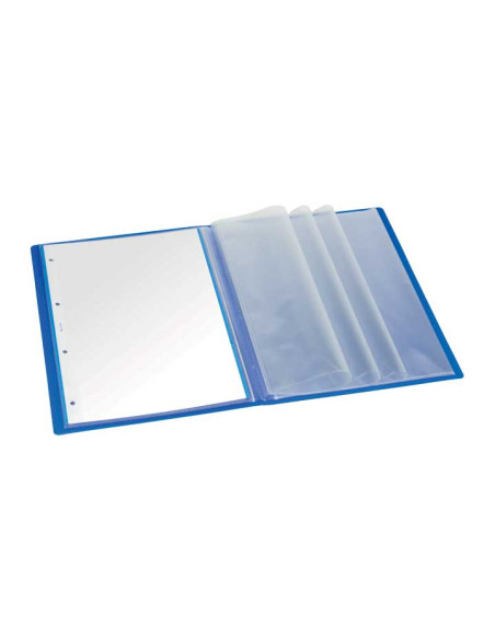 CARPETA FUNDAS TARIFARIO CARCHIVO PP CARCHIPLAS-BOOK FLEXIBLE CANGURO A4  20 F AZUL