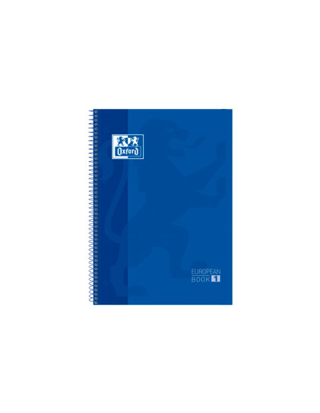 BLOC OXFORD SCHOOL EUBOOK 1 microtapa EXTRA A4  80h HORIZONTAL 90g AZUL OSCURO