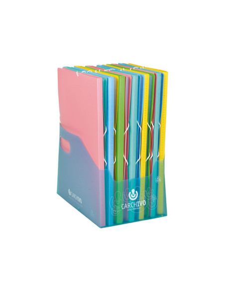 CARPETA FUNDAS TARIFARIO CARCHIVO SOFT PP CARCHIPLAS F SURTIDO EXPOSITOR DE 16 6x 506120 20 FUNDAS 5x 506130 30 FUNDAS 5x 506140