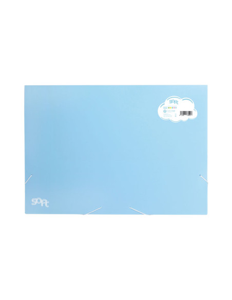 CARPETA de DIBUJO CARCHIVO SOFT PP GOMAS y SOLAPAS A3-XXL AZUL PASTEL