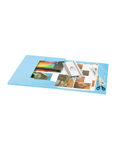 CARPETA de DIBUJO CARCHIVO SOFT PP GOMAS y SOLAPAS A3-XXL AZUL PASTEL 2