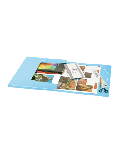 CARPETA de DIBUJO CARCHIVO SOFT PP GOMAS y SOLAPAS A3-XXL AZUL PASTEL