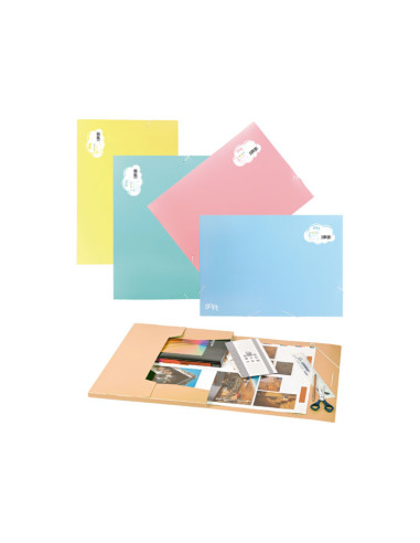 CARPETA de DIBUJO CARCHIVO SOFT PP GOMAS y SOLAPAS A3-XXL AZUL PASTEL