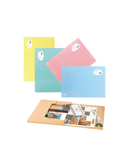 CARPETA de DIBUJO CARCHIVO SOFT PP GOMAS y SOLAPAS A3-XXL ROSA PASTEL