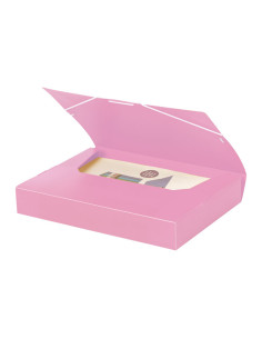 CARPETA de PROYECTOS CARCHIVO SOFT PP F GOMAS 5 cm ROSA PASTEL 2