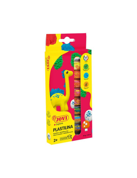 JOVI PLASTILINA BARRA 15GR COLORES SURTIDOS ESTUCHE 10 UD