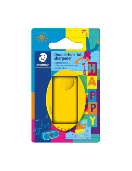 BLÍSTER SACAPUNTAS STAEDTLER "HAPPY LINE" CON DEPÓSITO