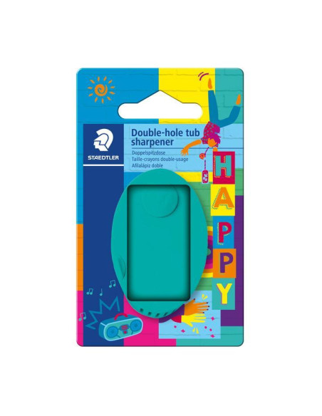 BLÍSTER SACAPUNTAS STAEDTLER "HAPPY LINE" CON DEPÓSITO