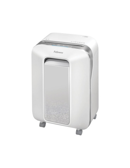 DESTRUCTORA FELLOWES LX201 BLANCA 12h PARTIC Nvseg5- particula 2x12mm ancho 200mm dep22L