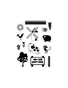 SELLOS ACRÍLICOS INNSPIRO ANIMALES GRANJA