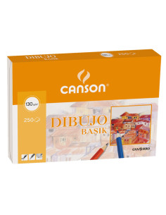 PACK 250h LÁMINAS CANSON DE DIBUJO BASIK 130gr A4