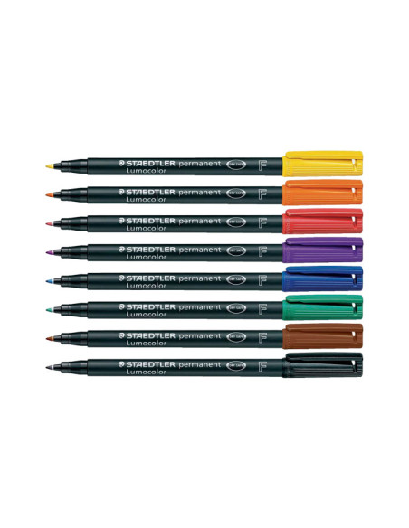ESTUCHE 8 ROTULADORES STAEDTLER LUMOCOLOR PERMANENTE 318 06mm SURTIDO 1