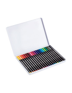 CAJA DE METAL 20 ROTULADORES EDDING 1200