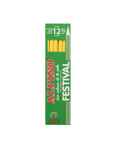 ALPINO LÁPICES DE COLORES FESTIVAL AMARILLO CAJA 12 UD