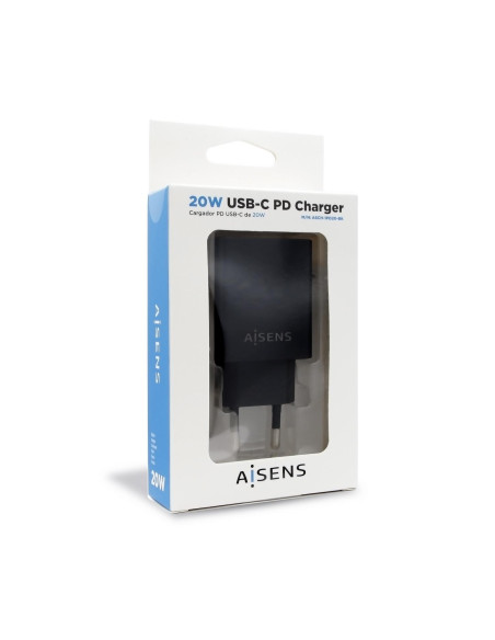 AISENS CARGADOR USB-C PD30 1 PUERTO 1XUSB-C 20W NEGRO