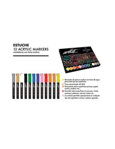 ALEX BOG ROTULADORES ACRÍLICOS GAMA ARTIST CSURTIDOS ESTUCHE 12 UD