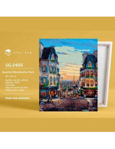 ALEX BOG SET DE PINTURA POR NÚMEROS QUARTIER MONTMARTRE PARIS CSURTIDOS