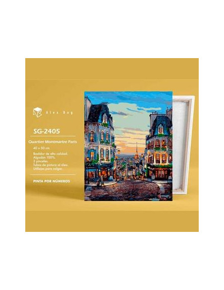 ALEX BOG SET DE PINTURA POR NÚMEROS QUARTIER MONTMARTRE PARIS CSURTIDOS