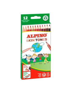 LAPICES de COLORES ALPINO COLORES DE LA PIEL estuche de 12