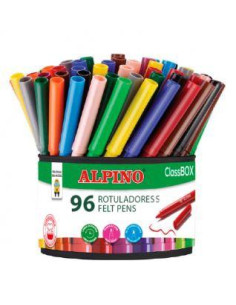 ALPINO ROTULADORES CLASSBOX FORMATO ESCOLAR BOTE DE 96 CSURTIDOS