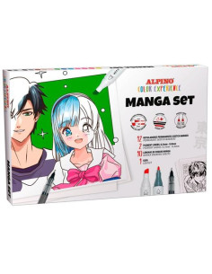ALPINO ROTULADORES MANGA SET COLOR EXPERIENCE ESTUCHE 14 UD  LÁMINAS  GUÍA