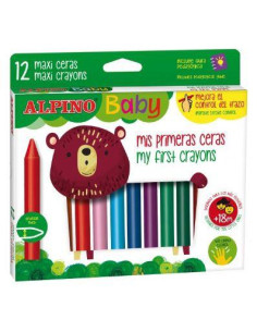 ALPINO CERAS MIS PRIMERAS CERAS BABY GRUESAS MÁS LIMPIAS ESTUCHE DE 12 CSURTIDOS
