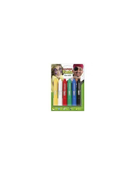 ALPINO MAQUILLAJE EN BARRA FIESTA FACE STICK PACK DE 6 CSURTIDOS