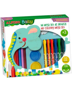 ALPINO PINTURAS BABY PARA NIÑOS MEGA SET DE 36 PIEZAS CSURTIDOS