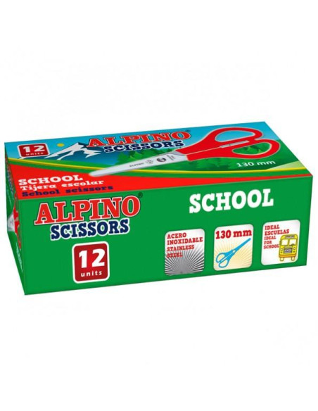 ALPINO TIJERAS ESCOLARES SCHOOL ESPECIAL ACERO INOXIDABLE CSURTIDOS