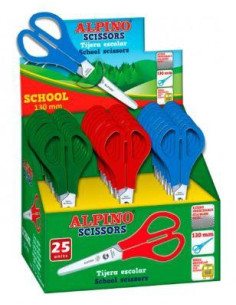 ALPINO TIJERAS ESCOLARES SCHOOL ESPECIAL ACERO INOXIDABLE CSURTIDOS