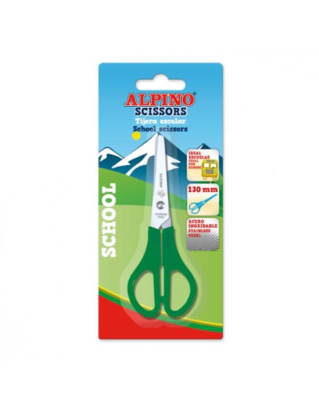 ALPINO TIJERAS SCHOOL 13CM BLISTER CSURTIDOS