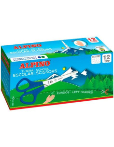 ALPINO TIJERAS ESCOLARES SCHOOL ESPECIAL ZURDOS ACERO INOXIDABLE CSURTIDOS