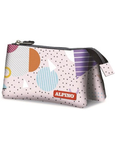 ALPINO ESTUCHE GEOMETRIC 3 COMPARTIMENTOS 22X11X35CM MULTICOLOR