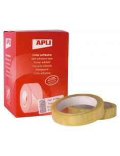 APLI CINTA ADHESIVA TRANSPARENTE ROLLO 19MM X 66M PACK 8 UD