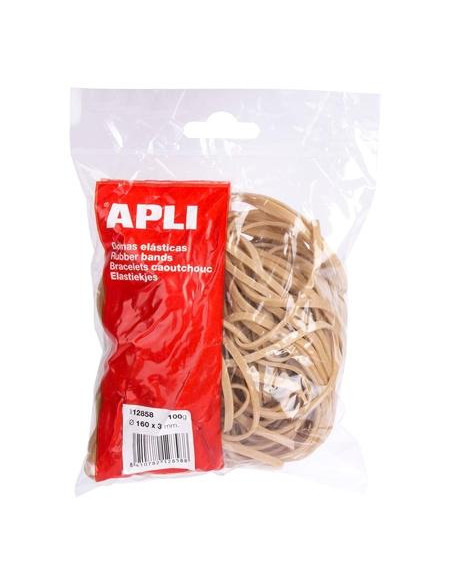 APLI GOMA ELÁSTICA MARRÓN CAUCHO 160X3MM 100 GR