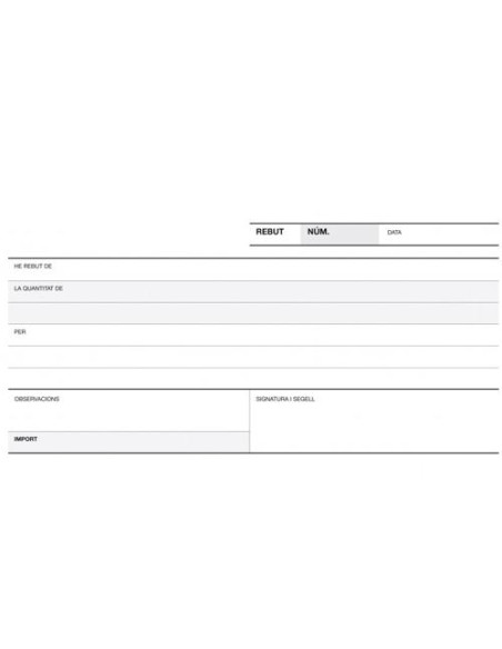 APLI TALONARIO RECIBO 13 APAISADO DUPLICADO A60 210X100MM MICROPERFORADO CATALAN -10U-