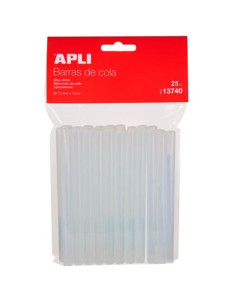 APLI BARRAS DE COLA PARA PISTOLA TERMOFUSIBLE TRANSPARENTES Ø75MM X 10CM -25U-