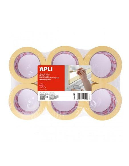 APLI CINTA PINTOR 60GR ROLLO 48MMX45M REMOVIBLE AMARILLO - 6U-