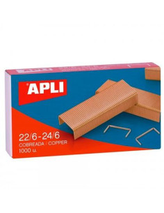 APLI GRAPAS 226-246 COBREADAS CAJA 1000 UD -PACK 10 CAJAS-