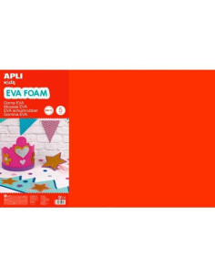 APLI GOMA EVA 40X60CM GROSOR 2MM ROJO PACK 5 UD