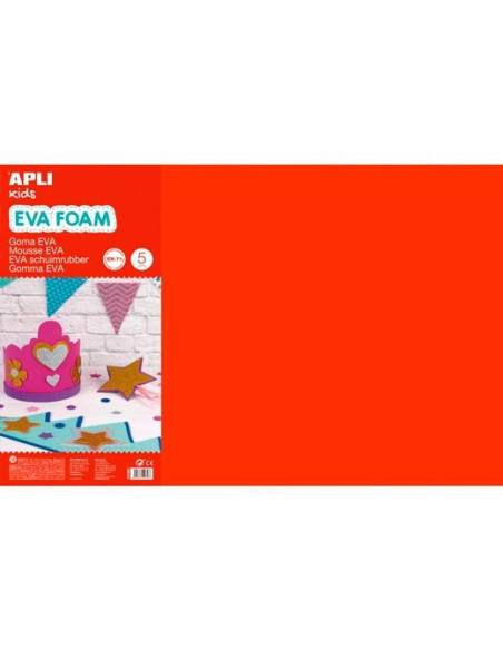 GOMA EVA APLI HOJA 40x60 cm ROJO PAQUETE de 5