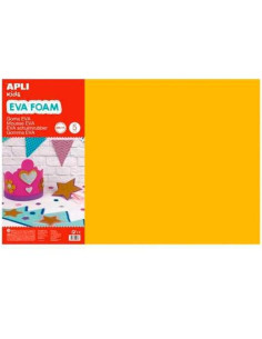 APLI GOMA EVA 40X60CM GROSOR 2MM NARANJA PACK 5 UD