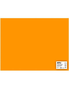 APLI CARTULINA 50X65CM 170GR PACK DE 25H NARANJA FLÚOR
